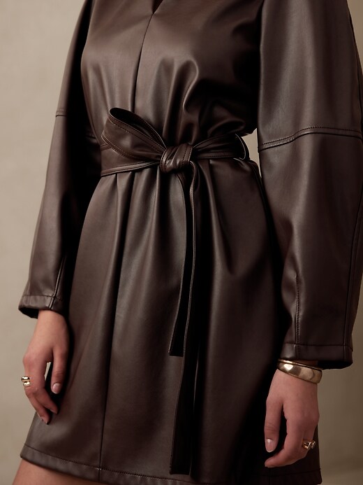 Vegan Leather Mini Dress | Banana Republic Factory Vegan Leather Mini Dress | Banana Republic Factory