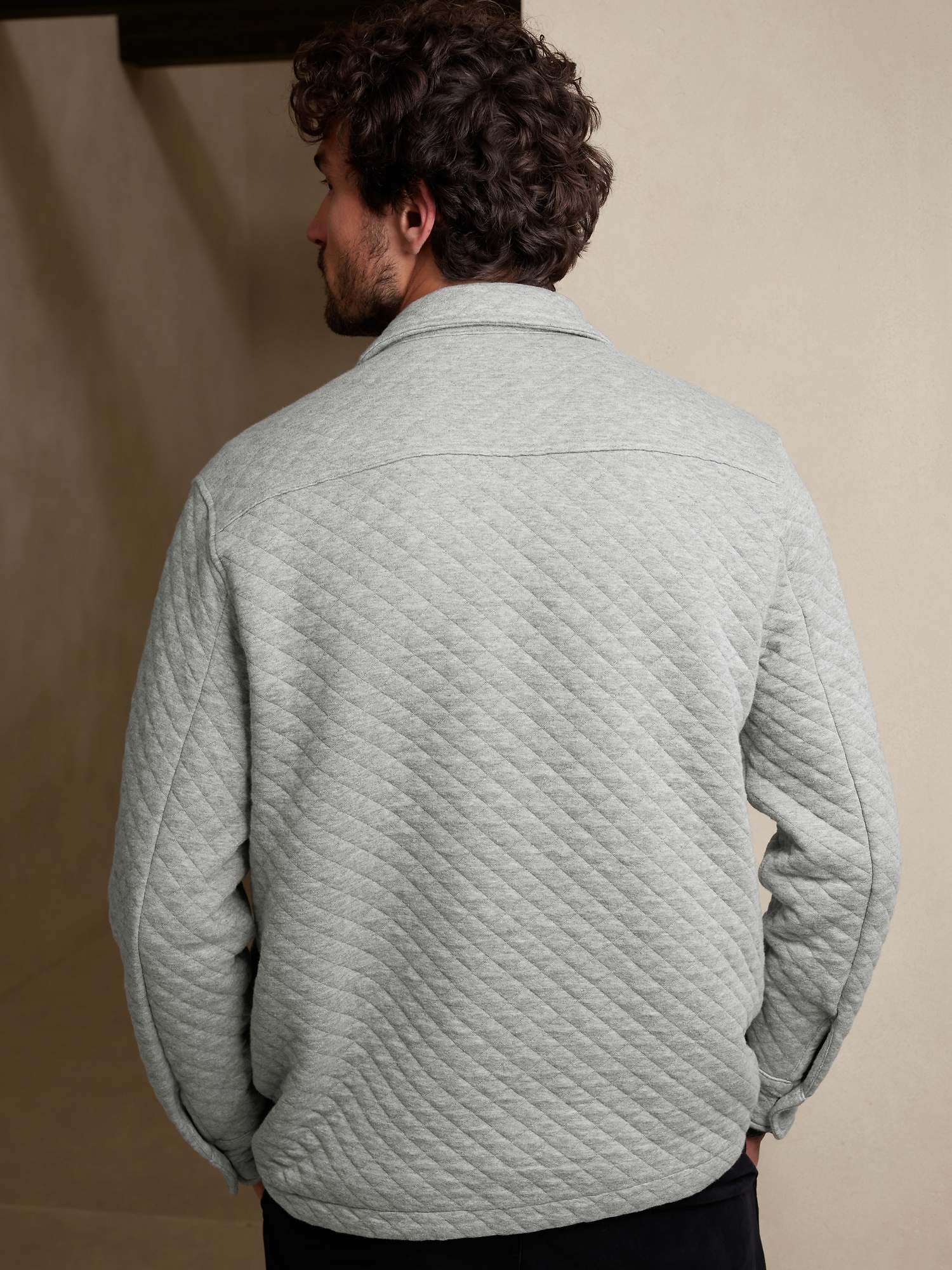 Quilted Shirt Jacket Banana Republic Factory