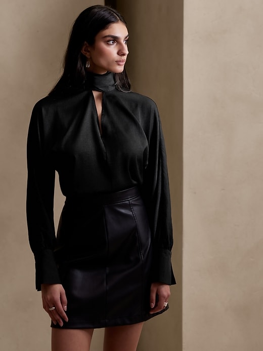 Scarf-Neck Blouse | Banana Republic Factory