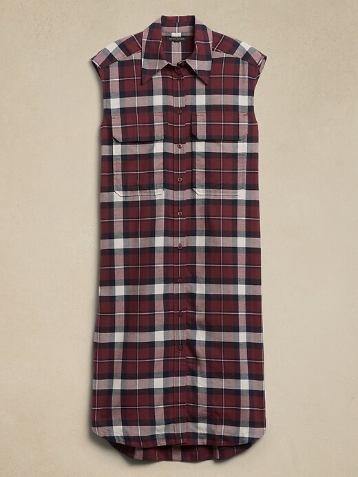 Image number 4 showing, Flannel Midi Shirtdress