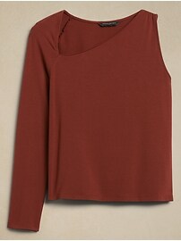 One-Shoulder Rayon Top