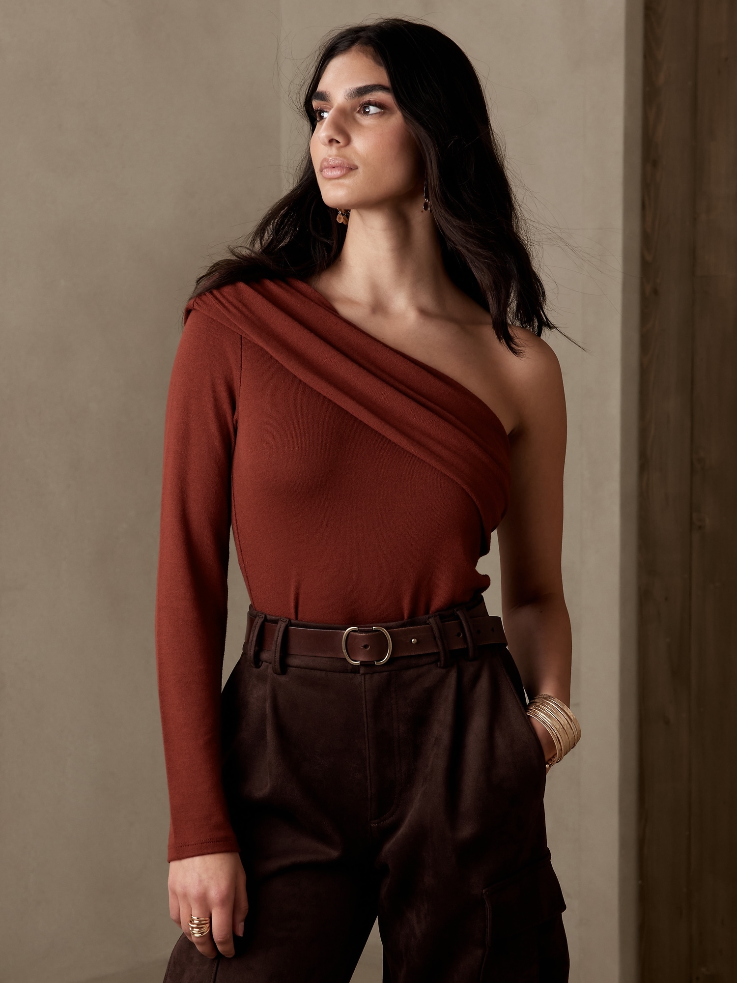 Soft Luxe One-Shoulder Top