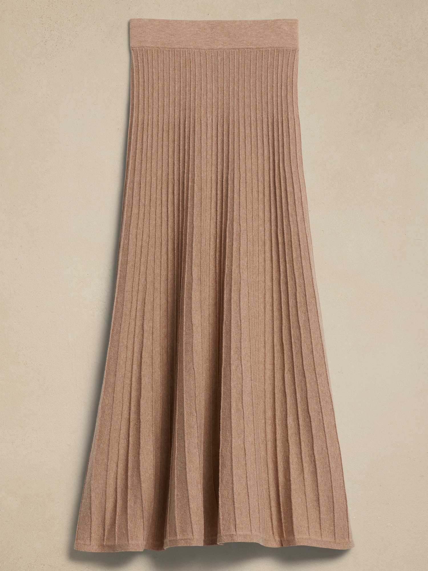 Pleated Midi Sweater Skirt