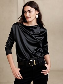 Satin Off-Shoulder Top | Banana Republic Factory