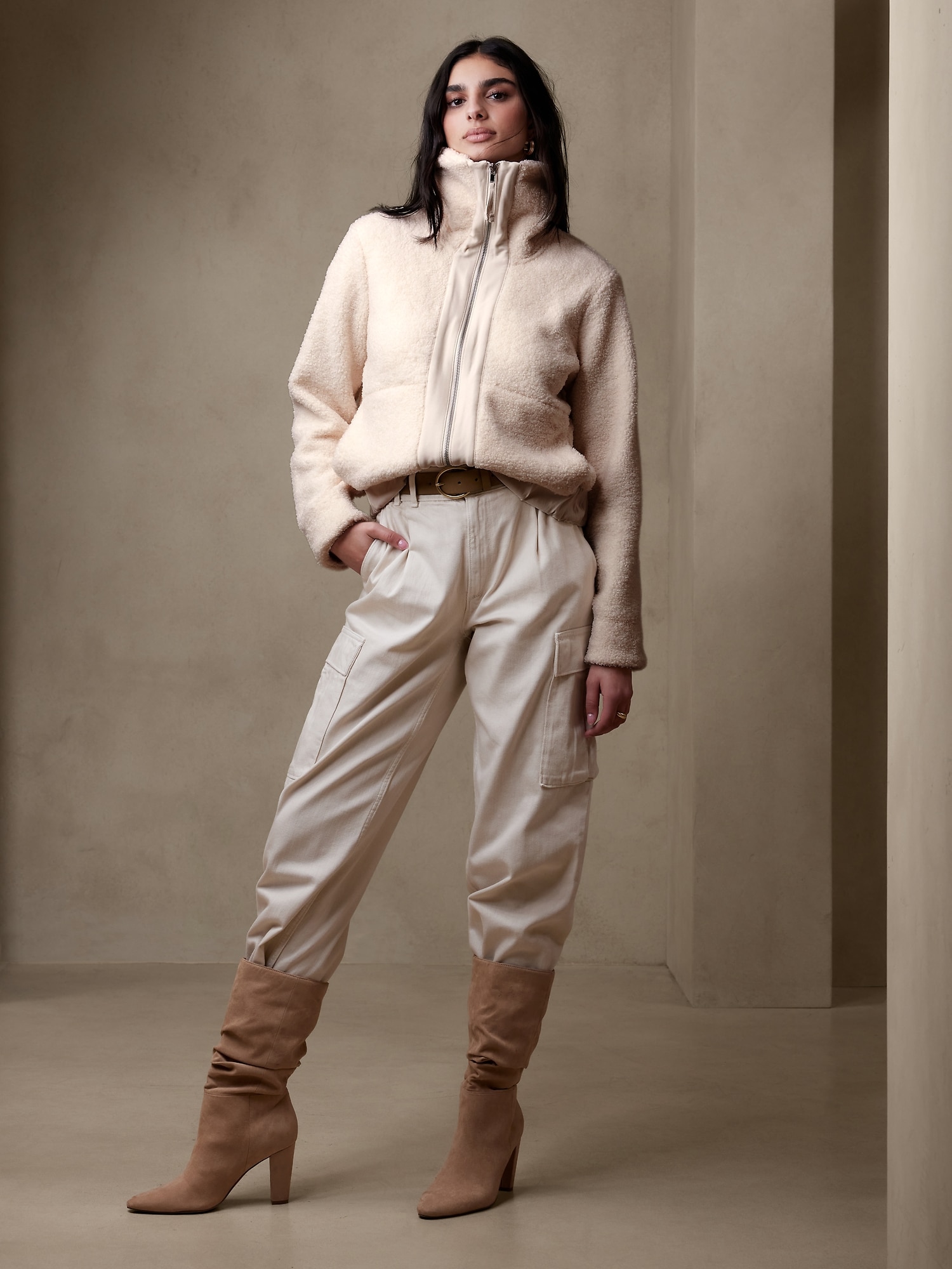 Sherpa Full Zip Jacket | Banana 