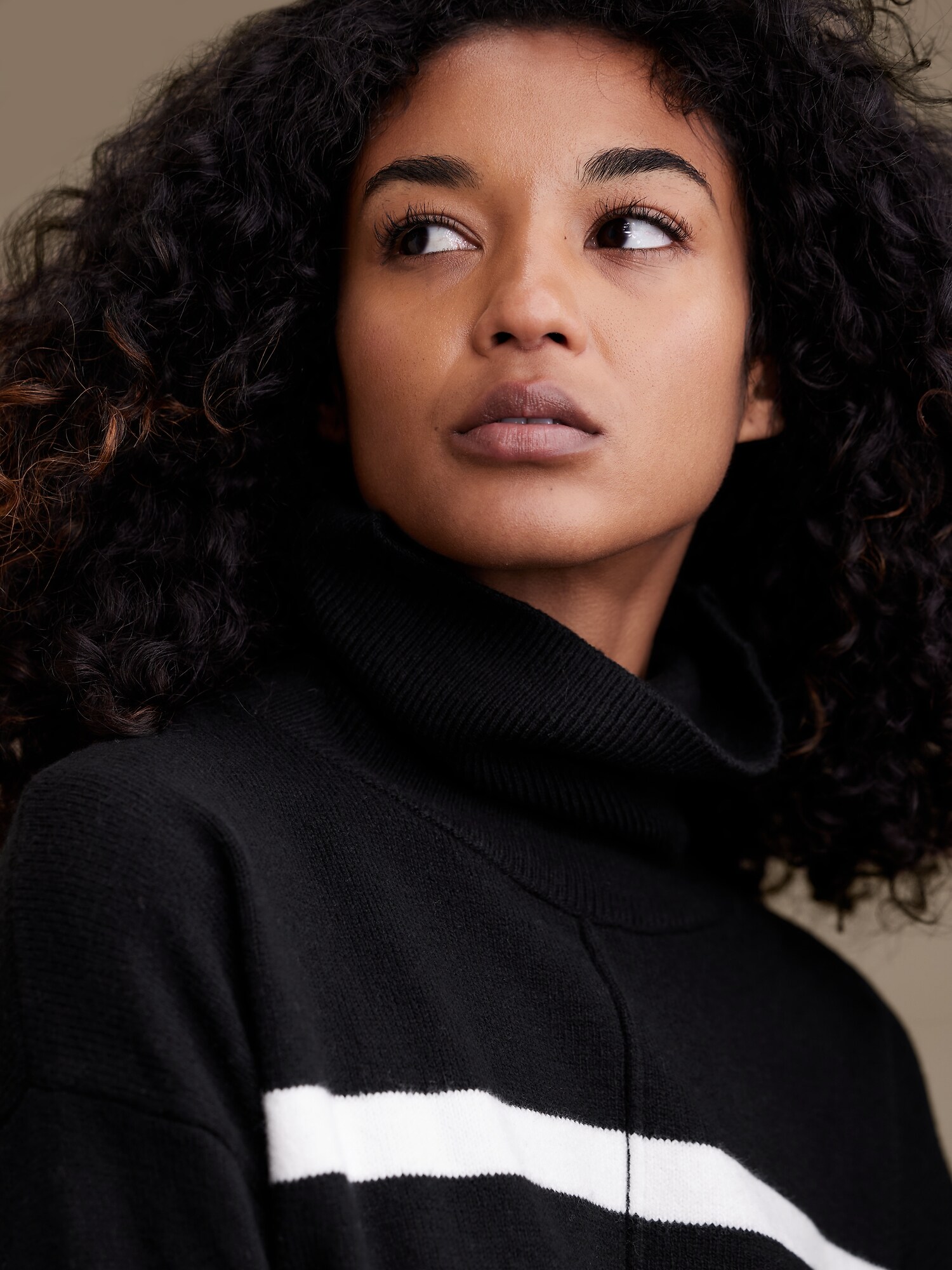 Striped Turtleneck Sweater Banana Republic Factory