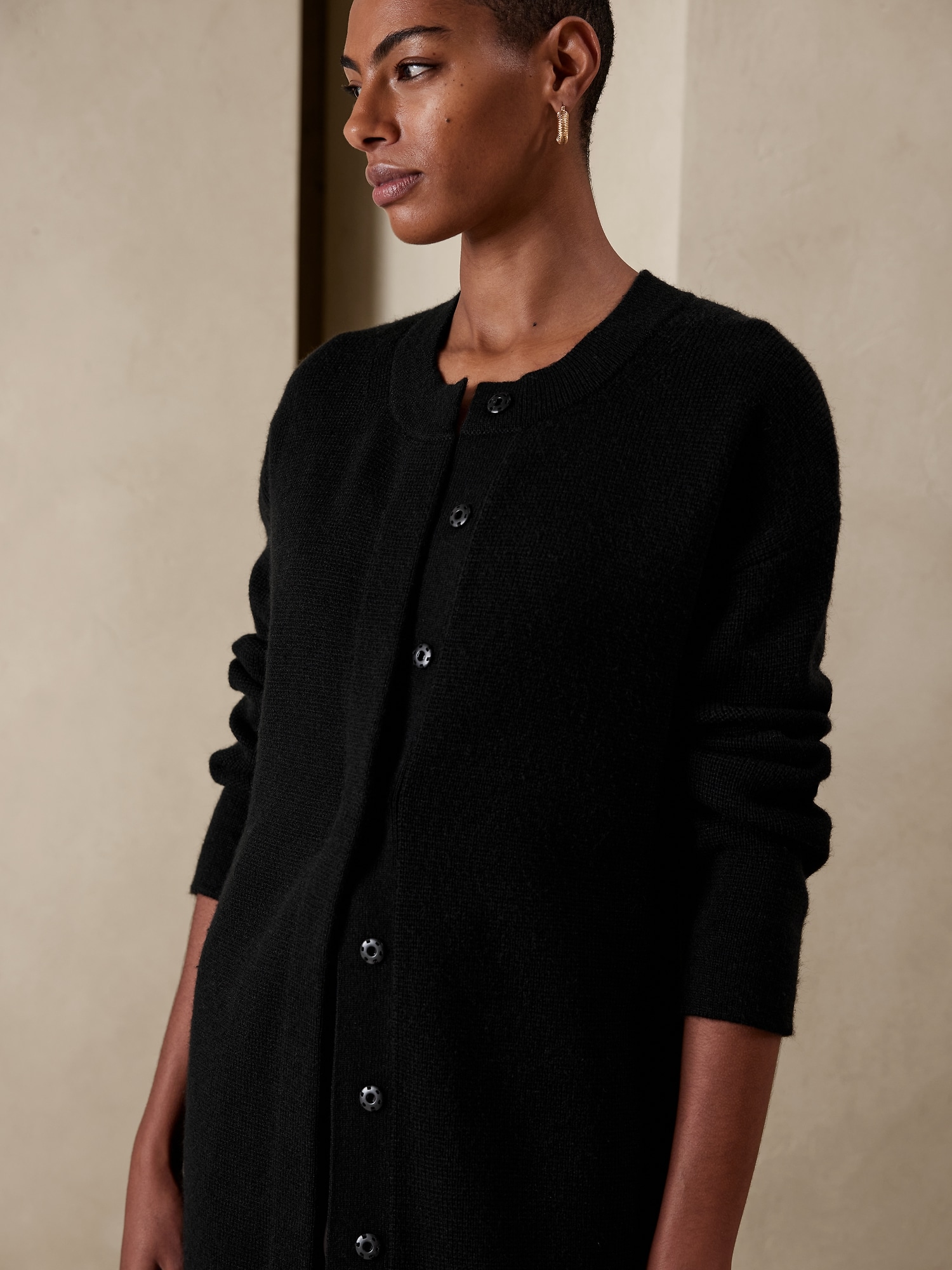 black slouchy cardigan