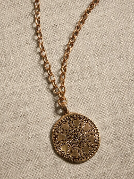 Coin Etched Pendant