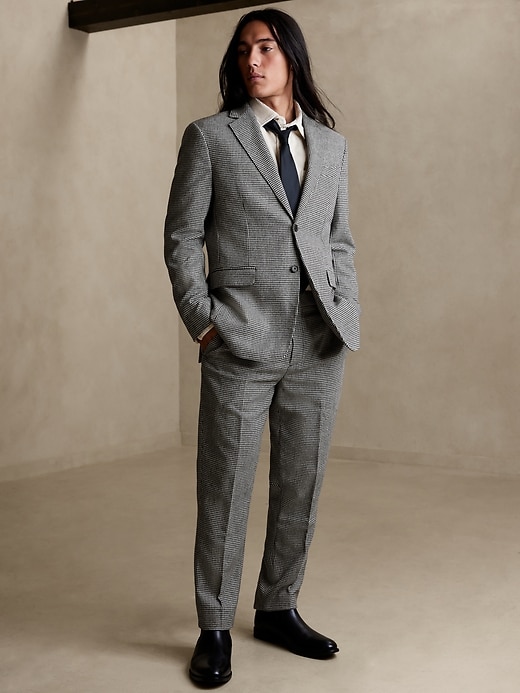 Tailored-Fit Houndstooth Suit Trouser