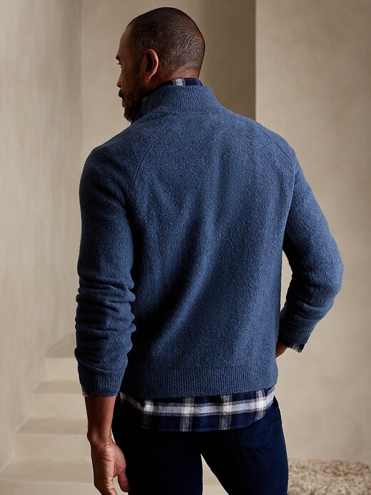Image number 2 showing, Boucle Half-Zip Sweater