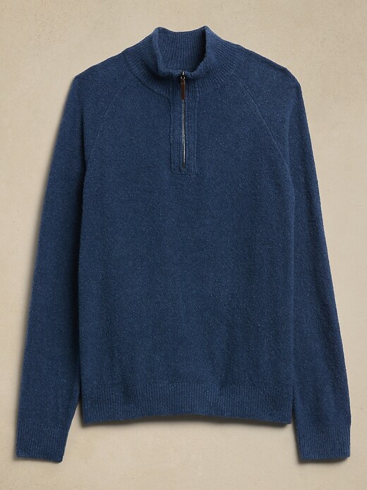 Image number 4 showing, Boucle Half-Zip Sweater