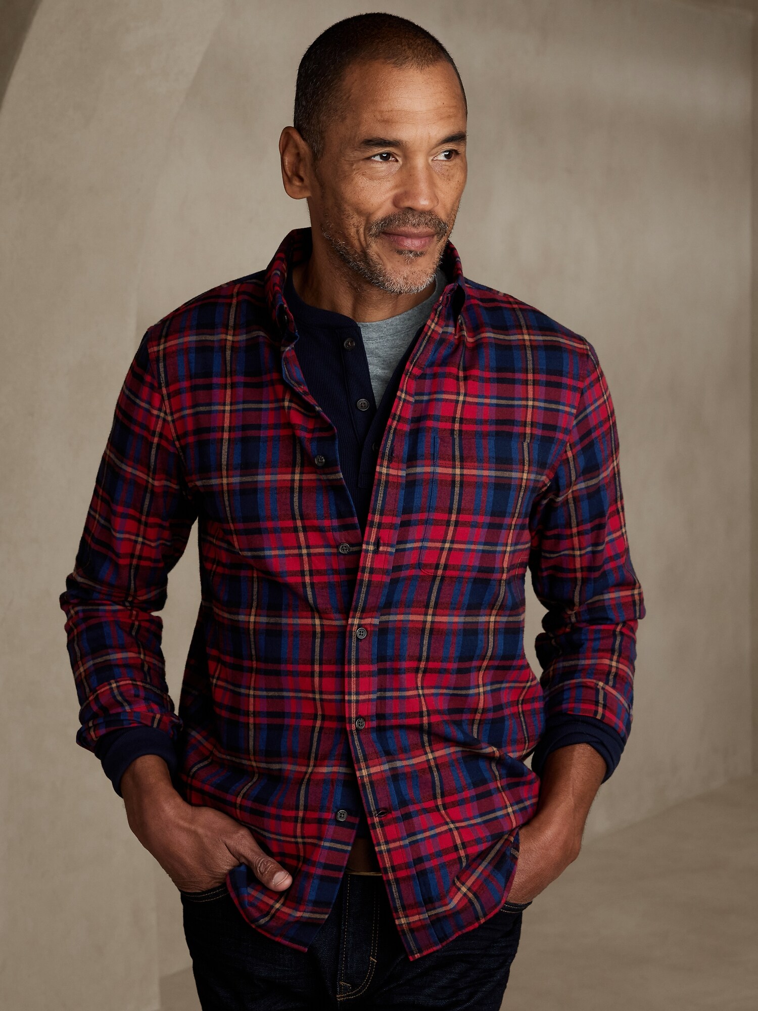 Slim Light Weight Flannel Banana Republic Factory