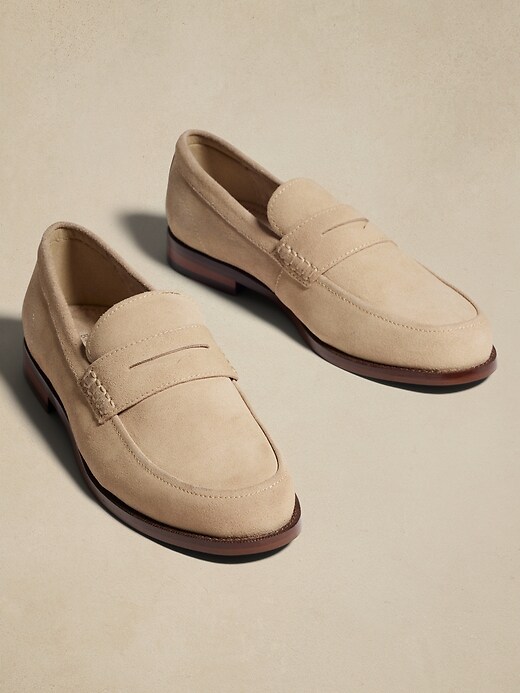Suede Penny Loafer | Banana Republic Factory display picture 1