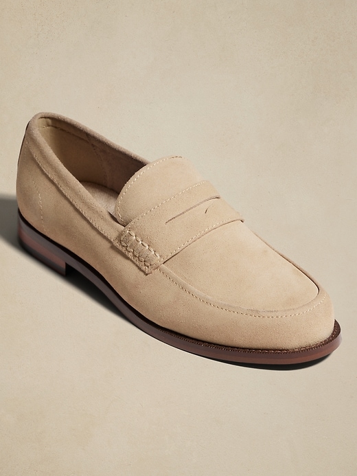 Banana Republic Men\'s Cream Suede Loafers Soft Suede Loafer | Banana Republic Factory main image 3
