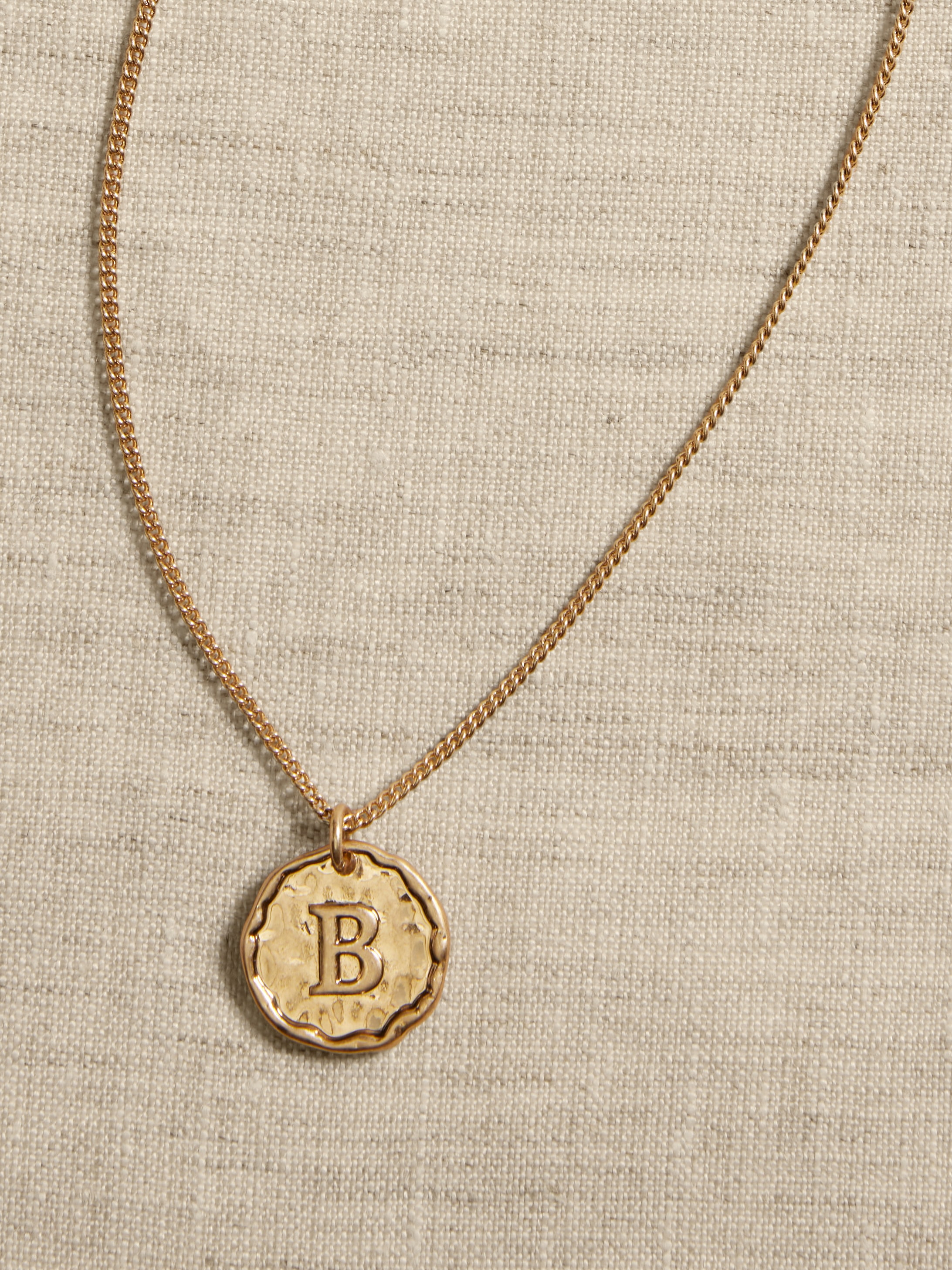 banana republic letter necklace