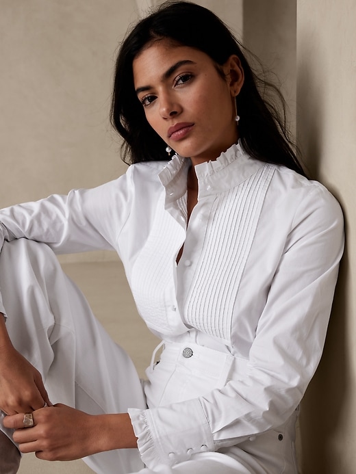Ruffle Pintuck Shirt | Banana Republic Factory