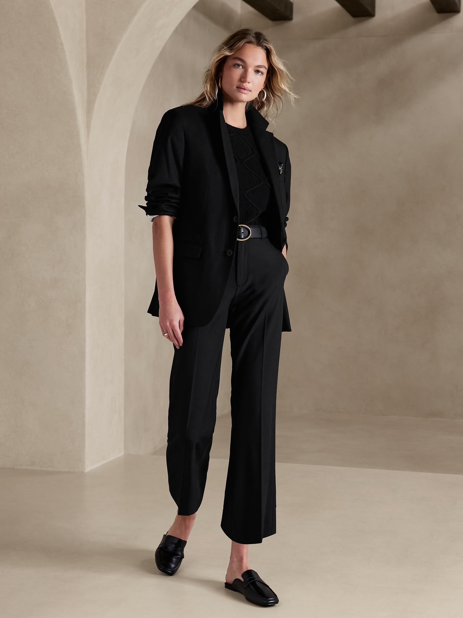 Sculpted Cropped Bootcut Pant | Banana Republic Factory