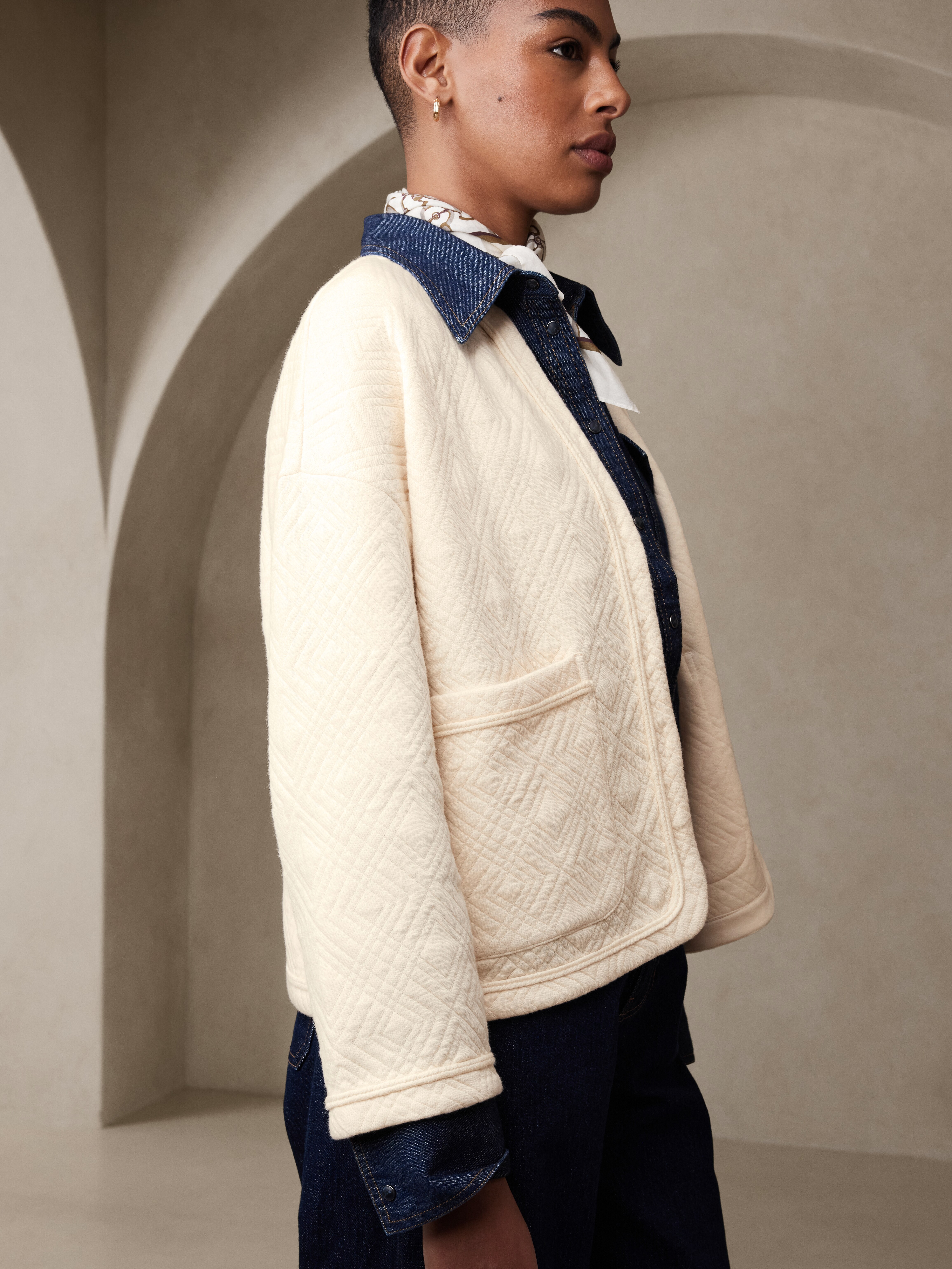 トップス Liberaiders TRIANGLE QUILTED CARDIGAN Liberaiders TRIANGLE QUILTED CARDIGAN