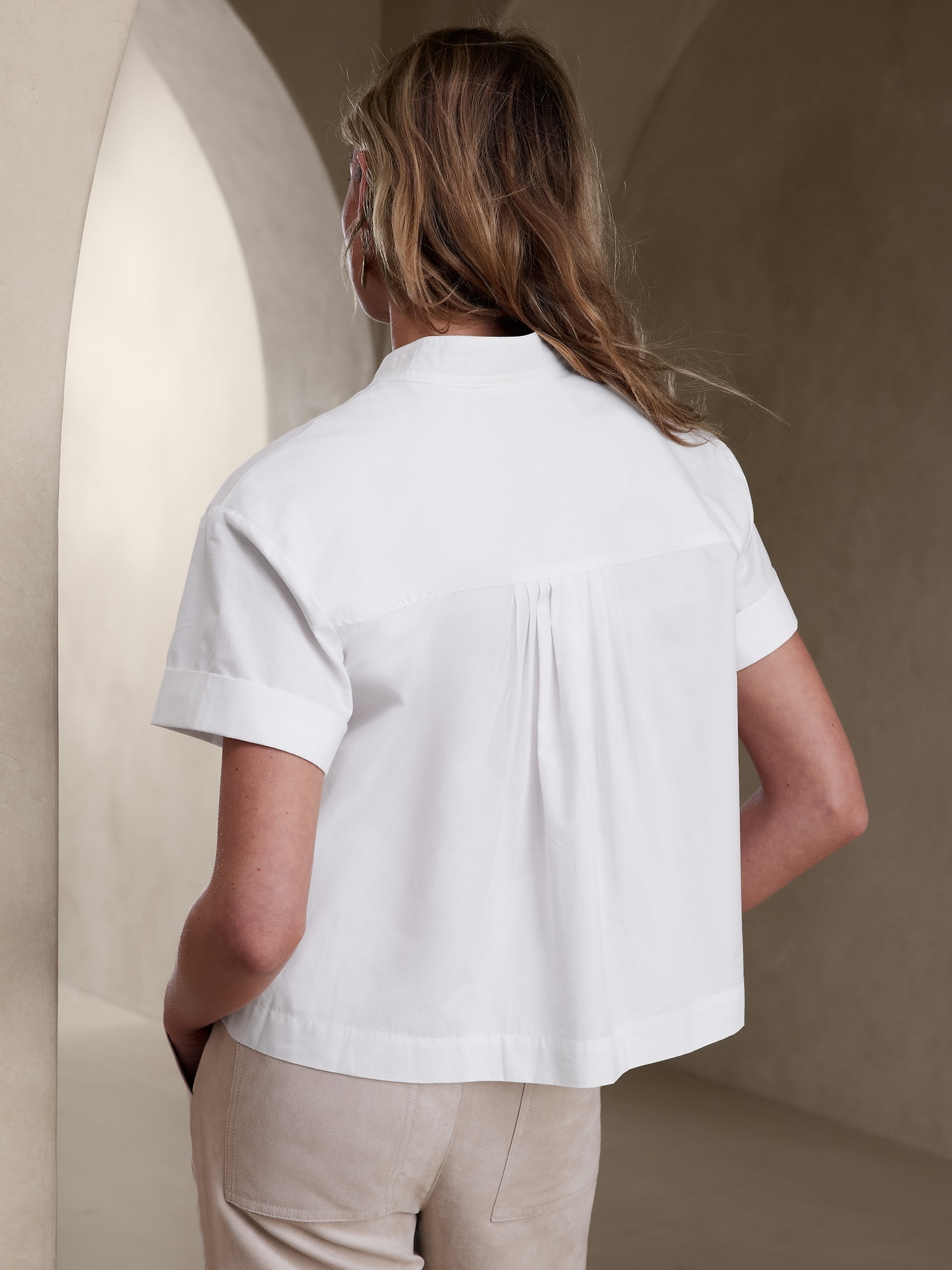 Pleated-Back Top