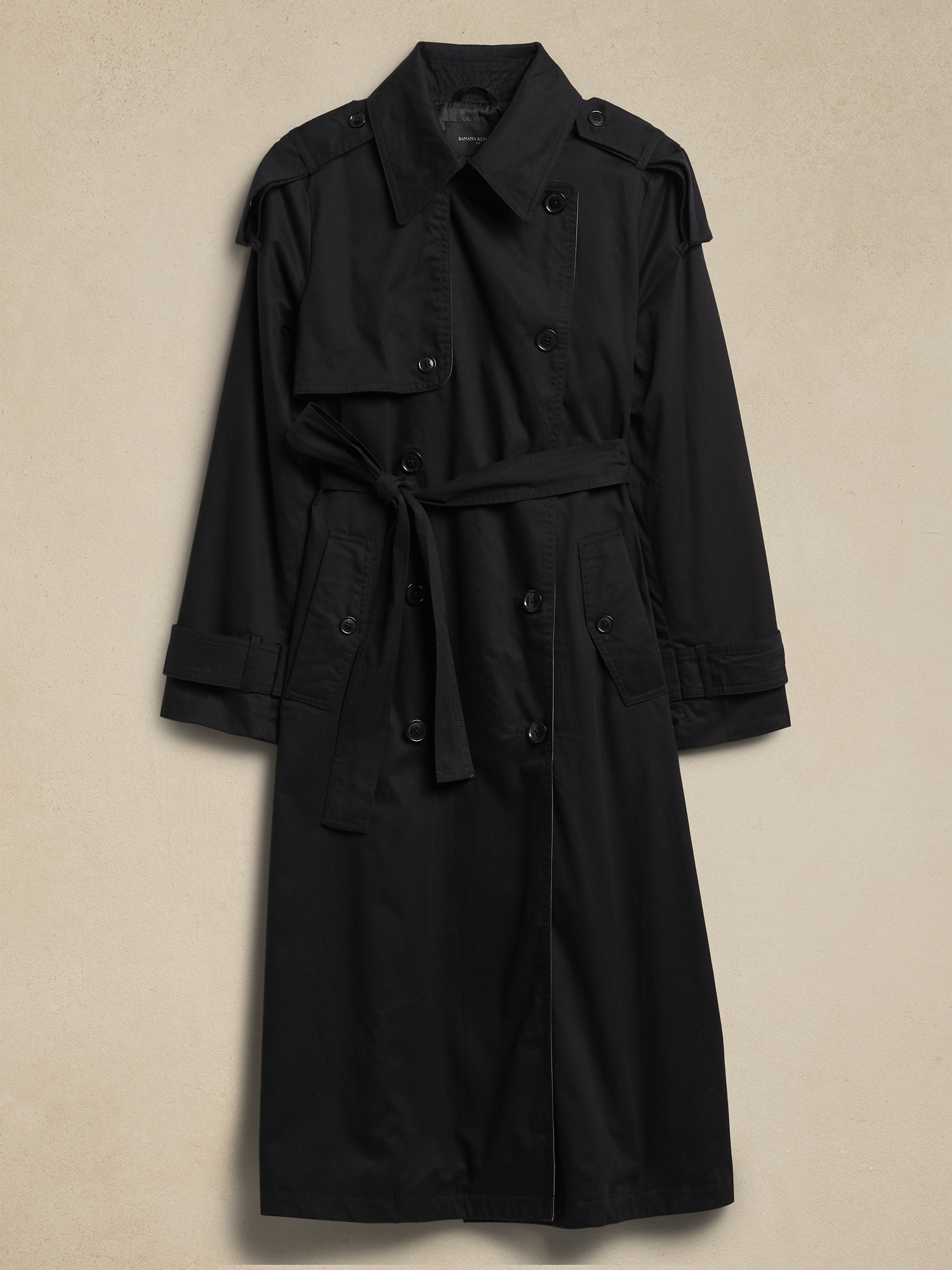 Contrast Twill Trench