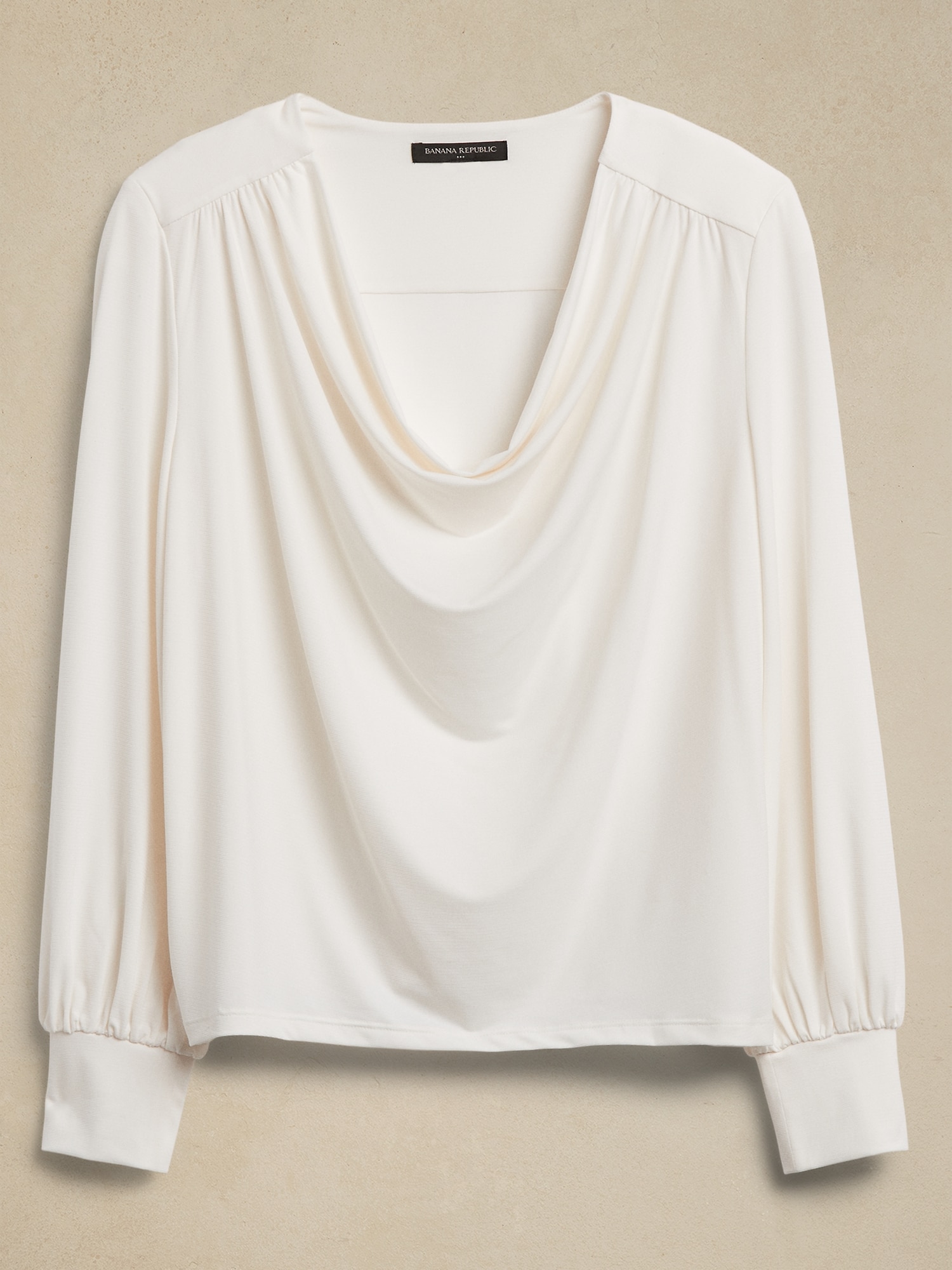 Jersey Cowl-Neck Top