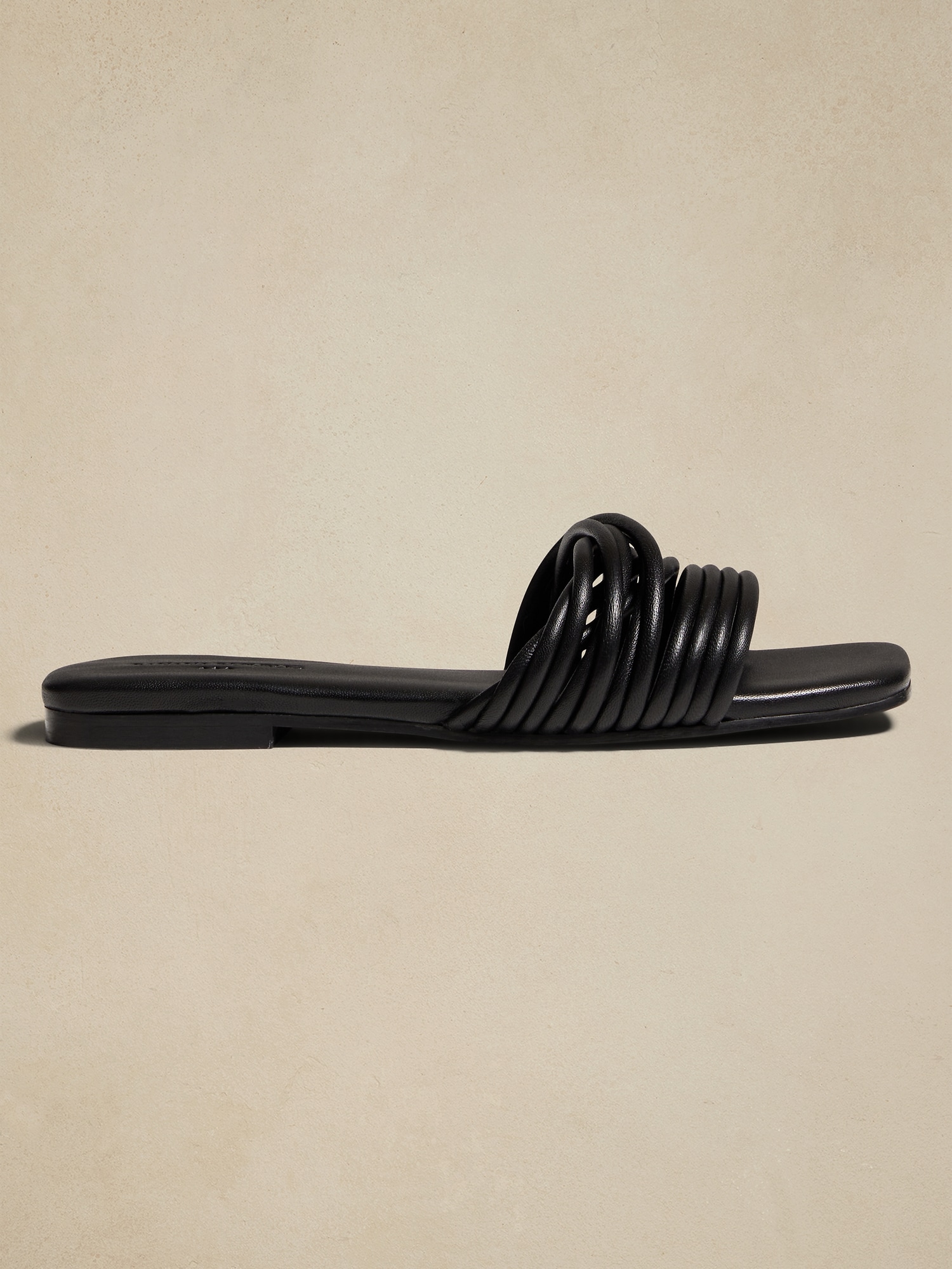 Twisted Strappy Leather Sandal