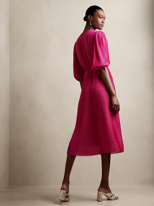 banana republic factory pleated midi dress Pleated Midi Shirtdress