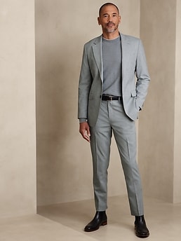 Lansdown - Light Grey - Modern Fit Suit Pants, Suit Pants