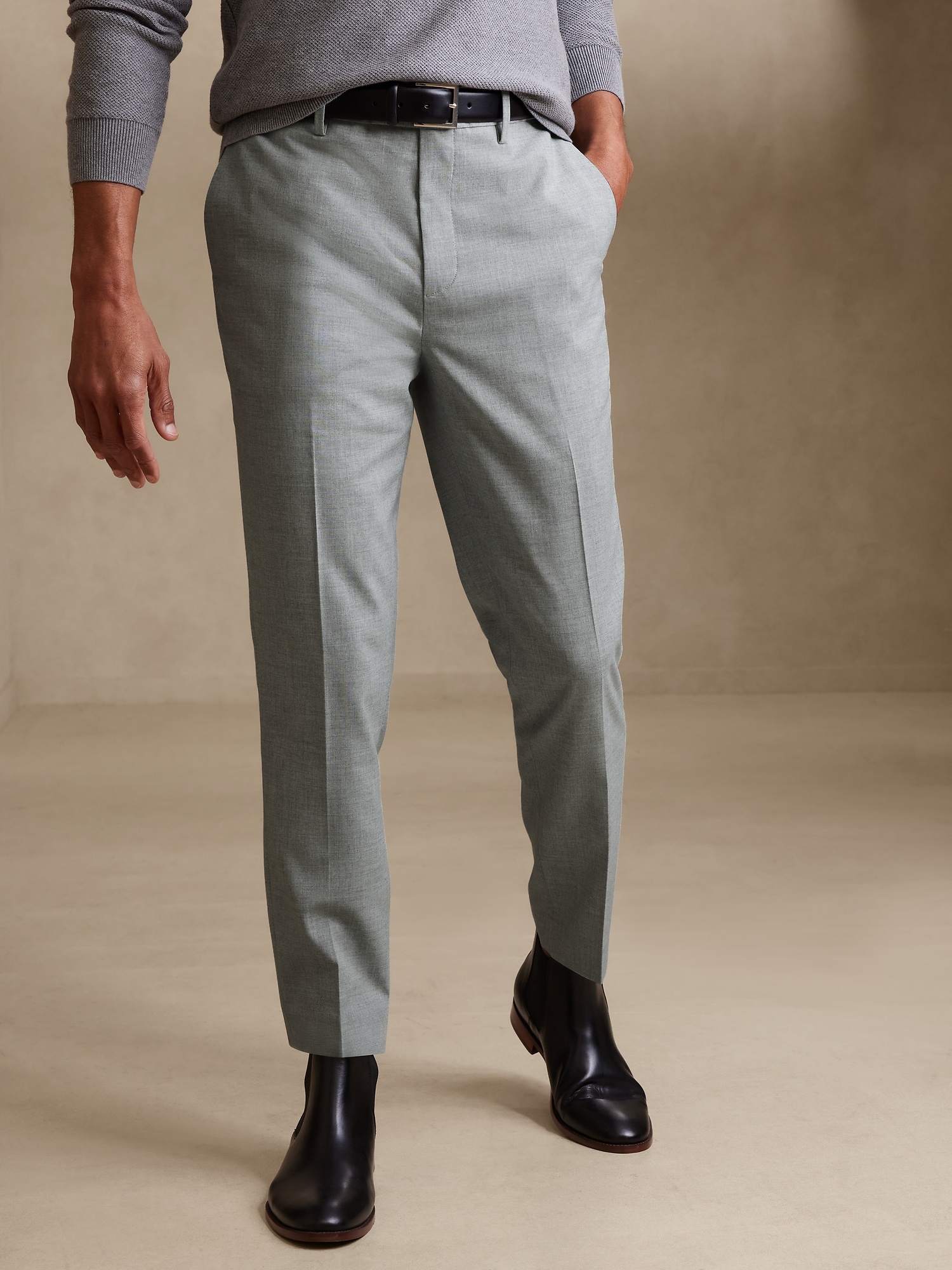 Tailored-Fit Sharkskin Trouser | Banana Republic Factory