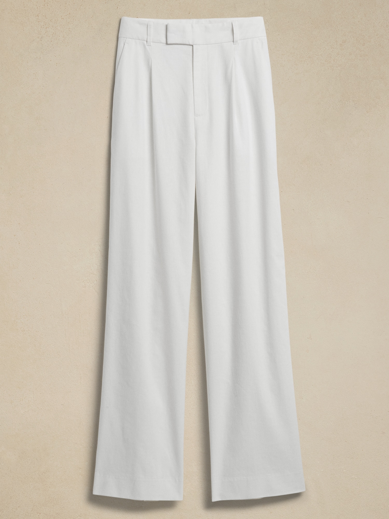 High-Rise Linen-Blend Pant