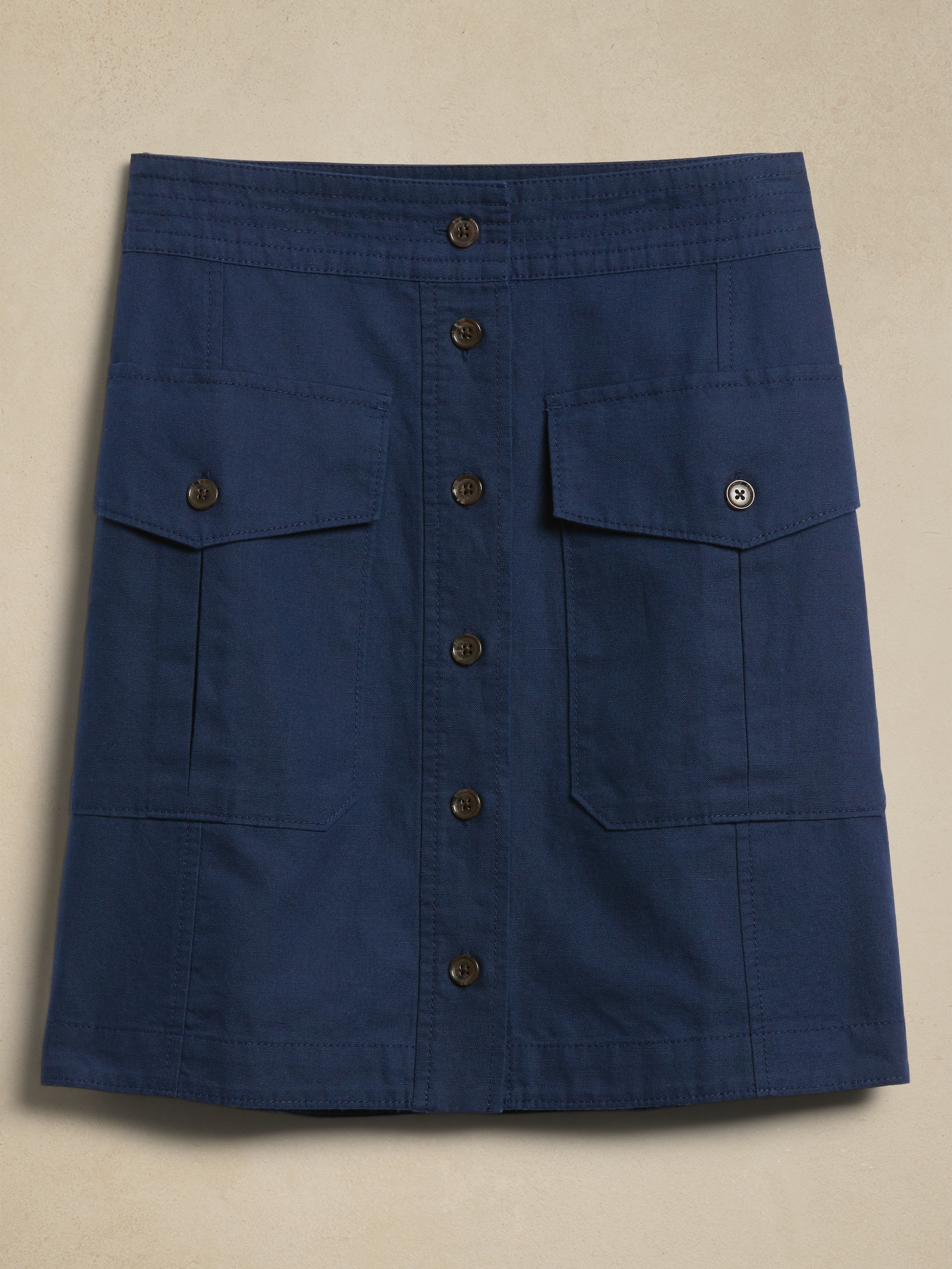 Steppe Linen-Blend Mini Skirt | Banana Republic Factory