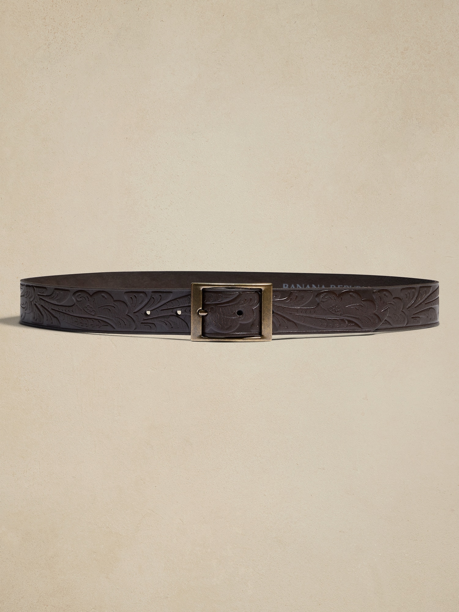 Leather Western Embossed Belt