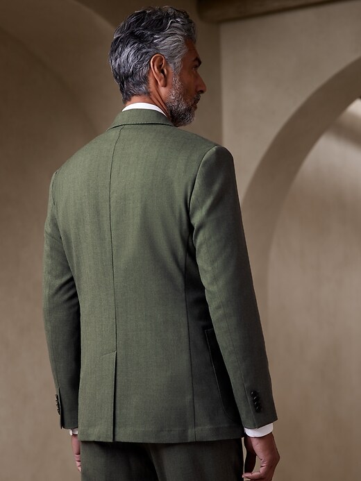 Tailored-Fit Herringbone Dobby Suit Jacket | Banana Republic