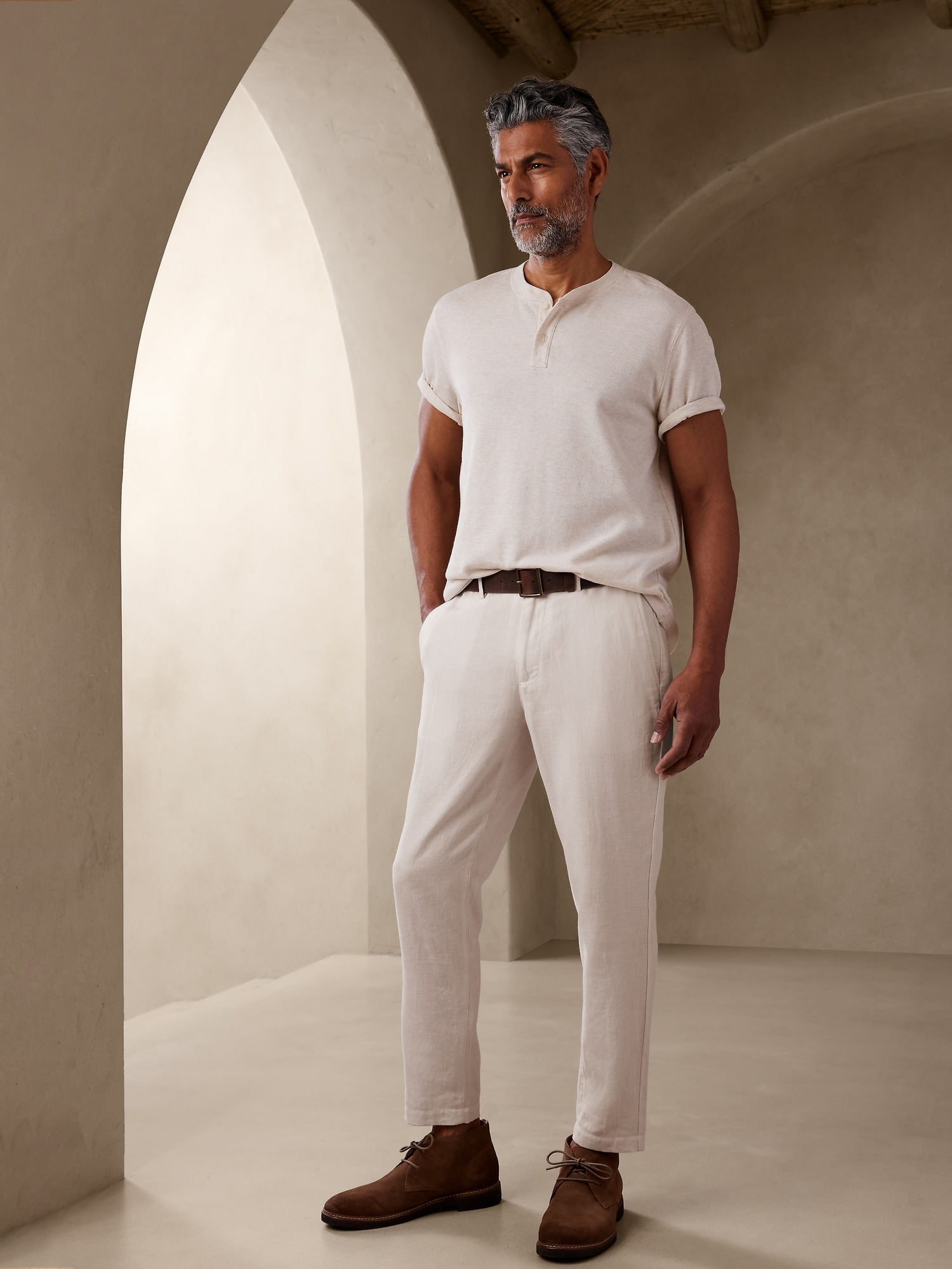 100% linen Men's Trousers | John Lewis & Partners