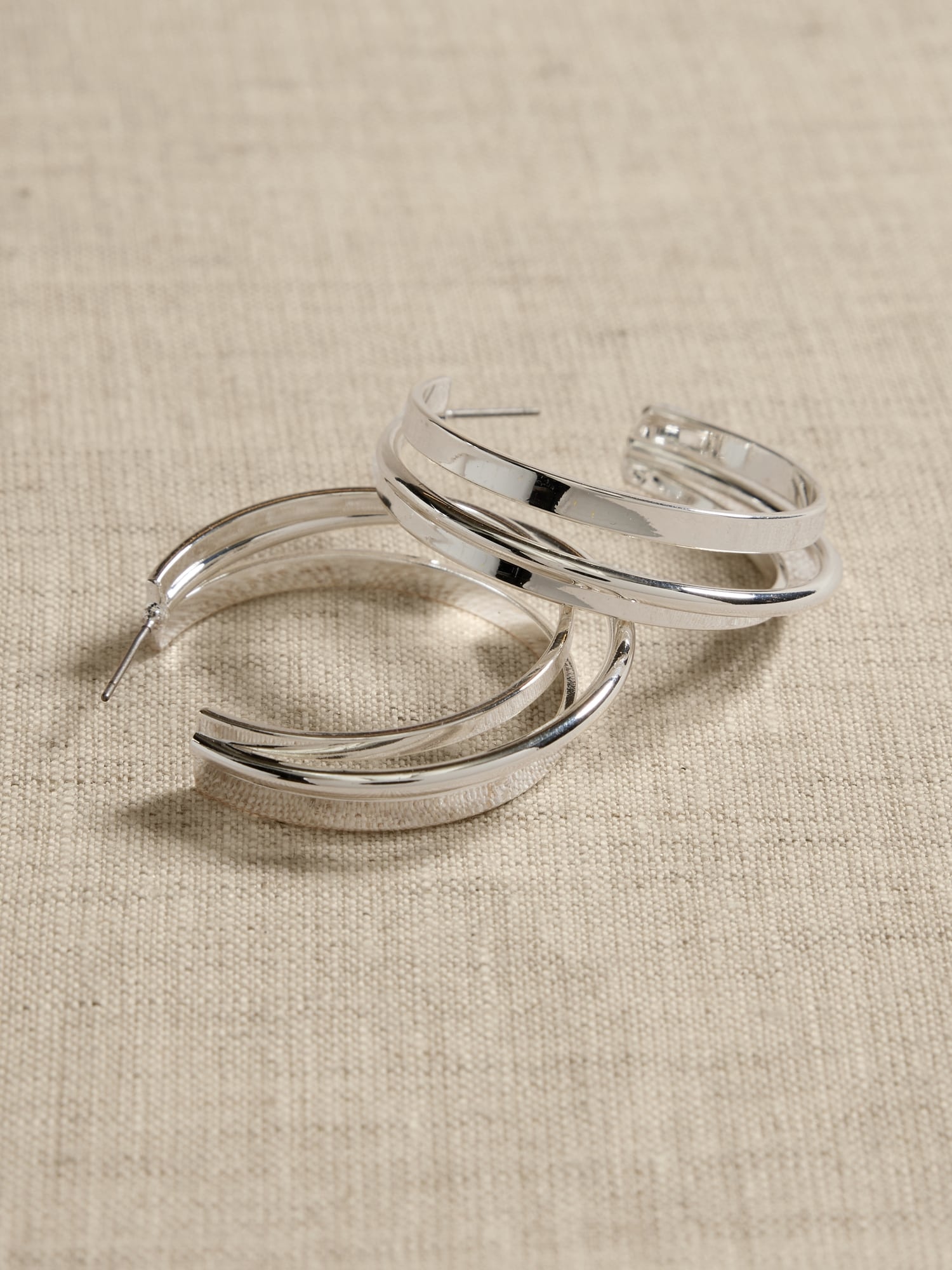 Image number 4 showing, Dimensional Hoop Earrings