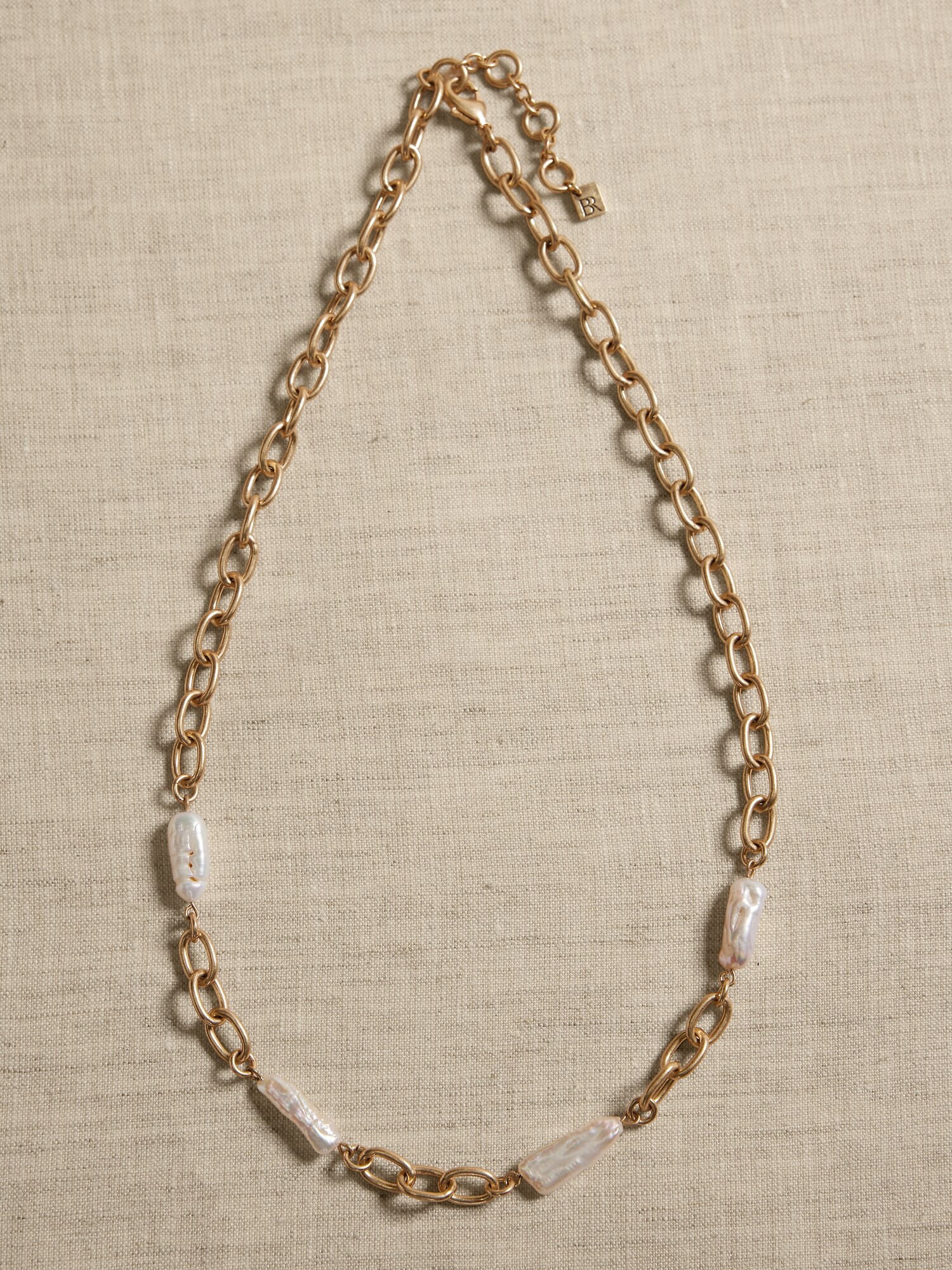 Multi Pearl Link Necklace