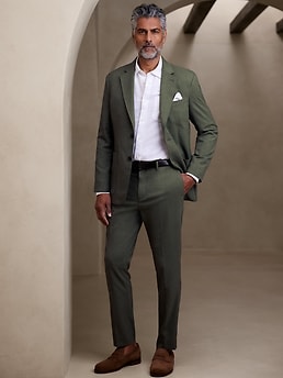 Tailored-Fit Herringbone Dobby Suit Trouser | Banana Republic