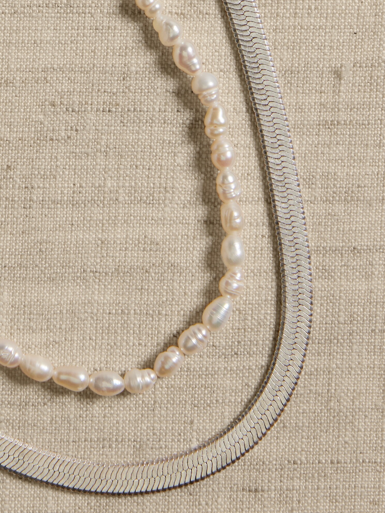 Pearl Snake Chain Necklace