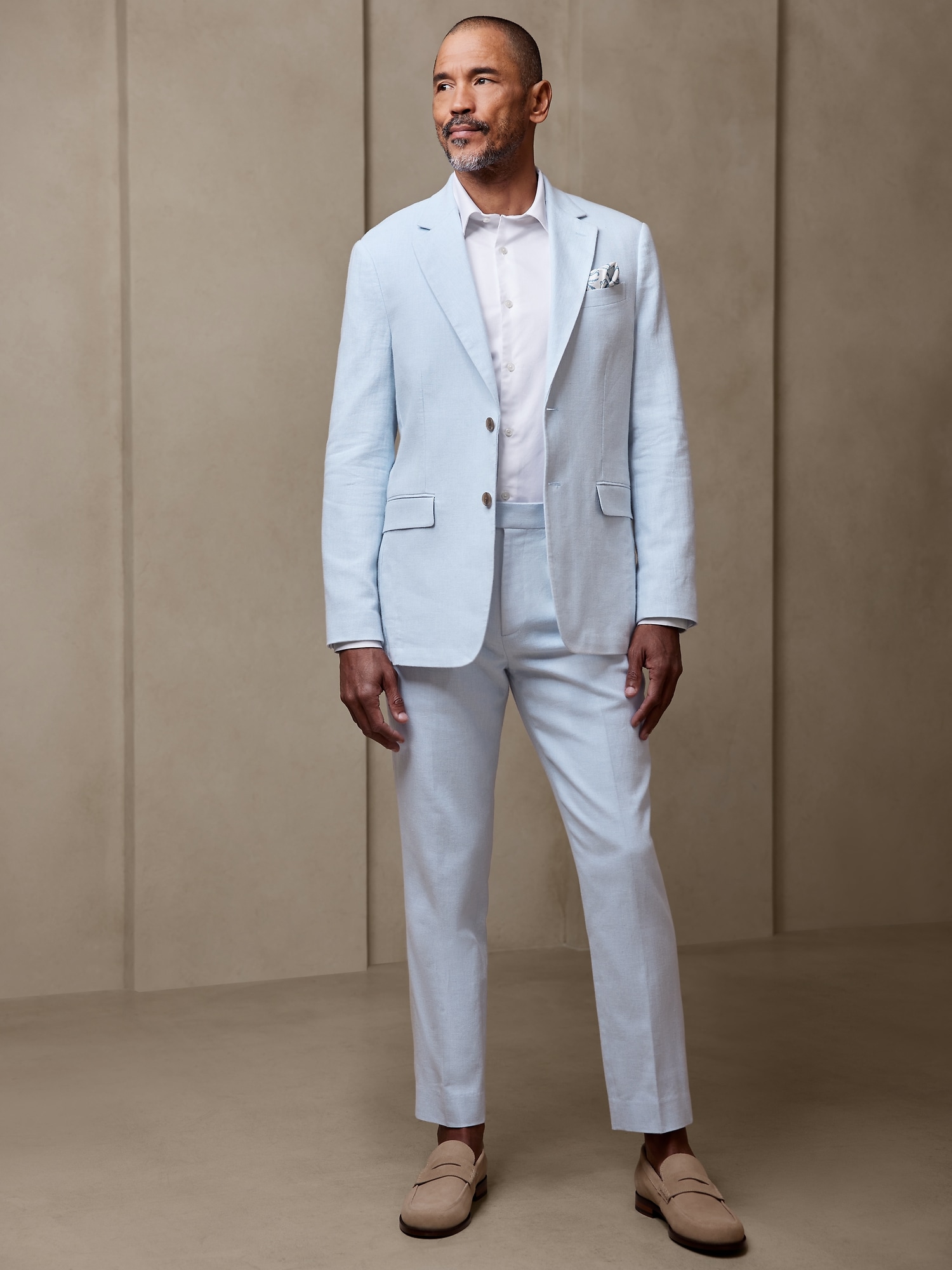 Canyon Tailored-Fit Linen-Cotton Suit Trouser