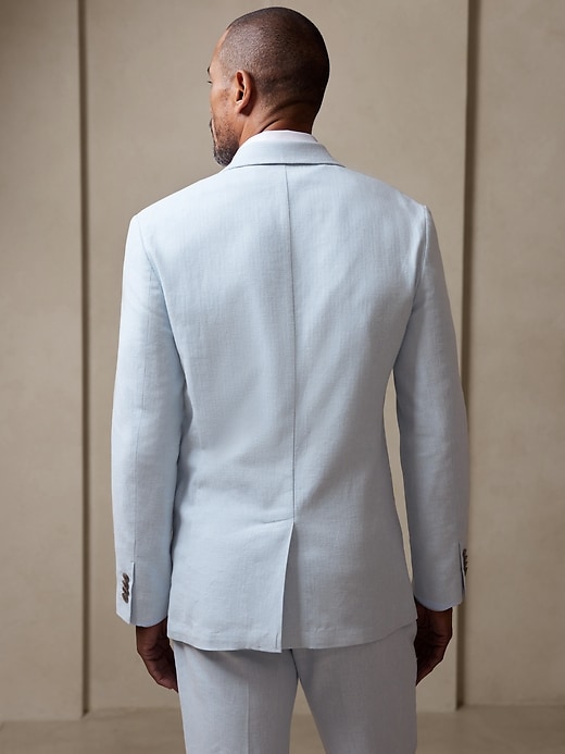 〈 かぐれ 〉linen tailored jacket Grey Linen Tailored Suit Jacket | Hawes and Curtis