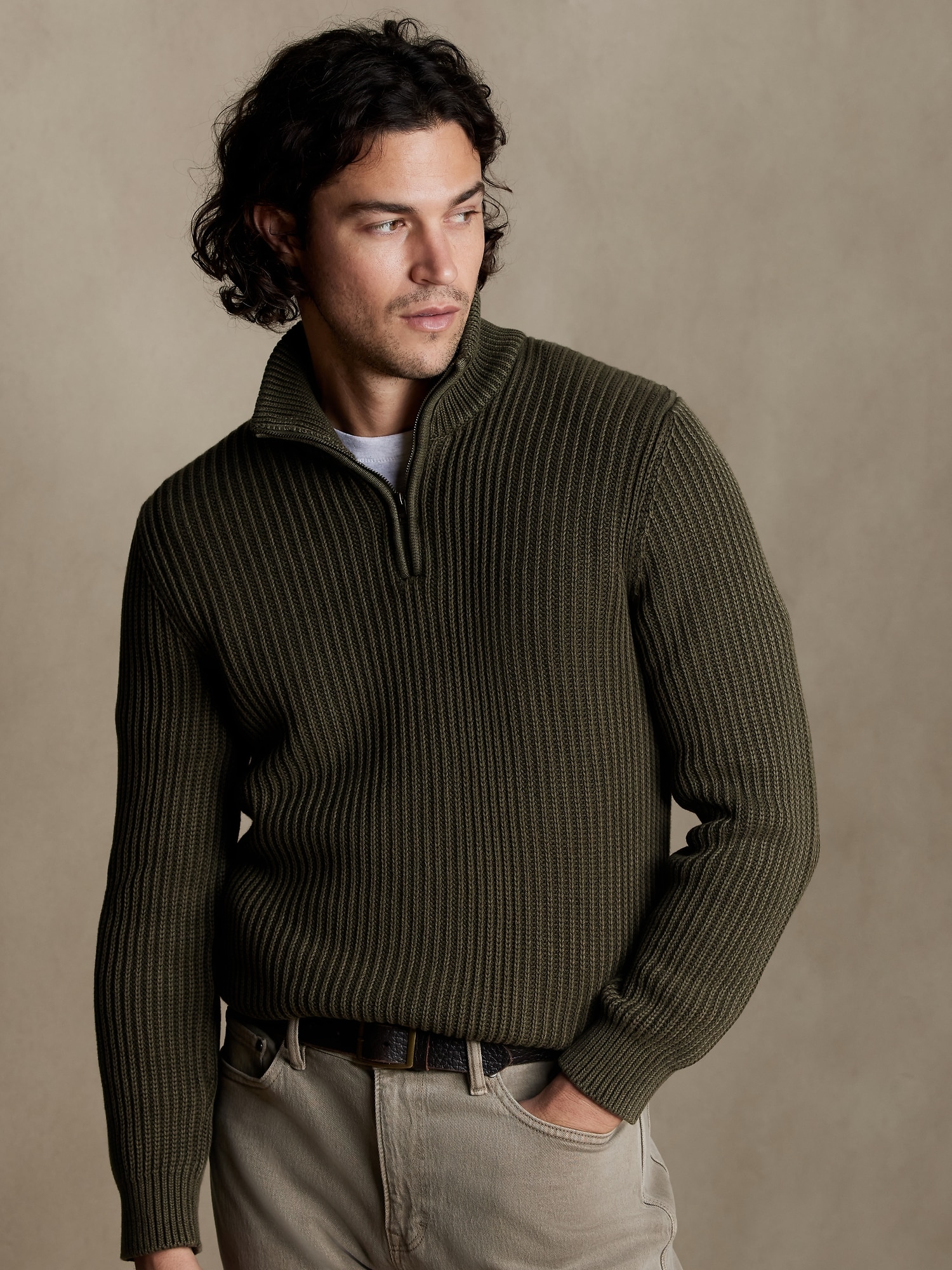 Washed Ribbed Sweater