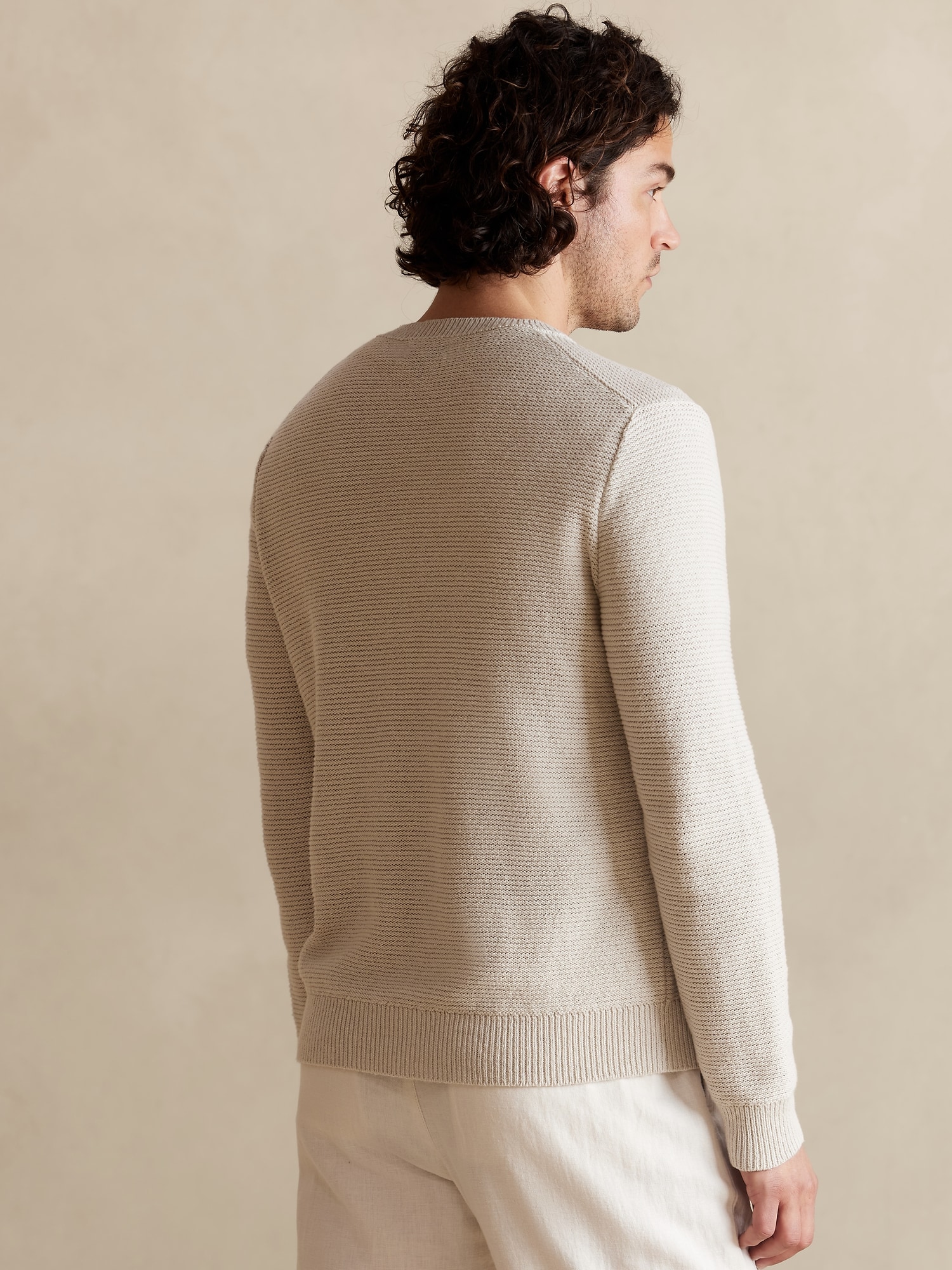 Rustic Cotton-Linen Sweater