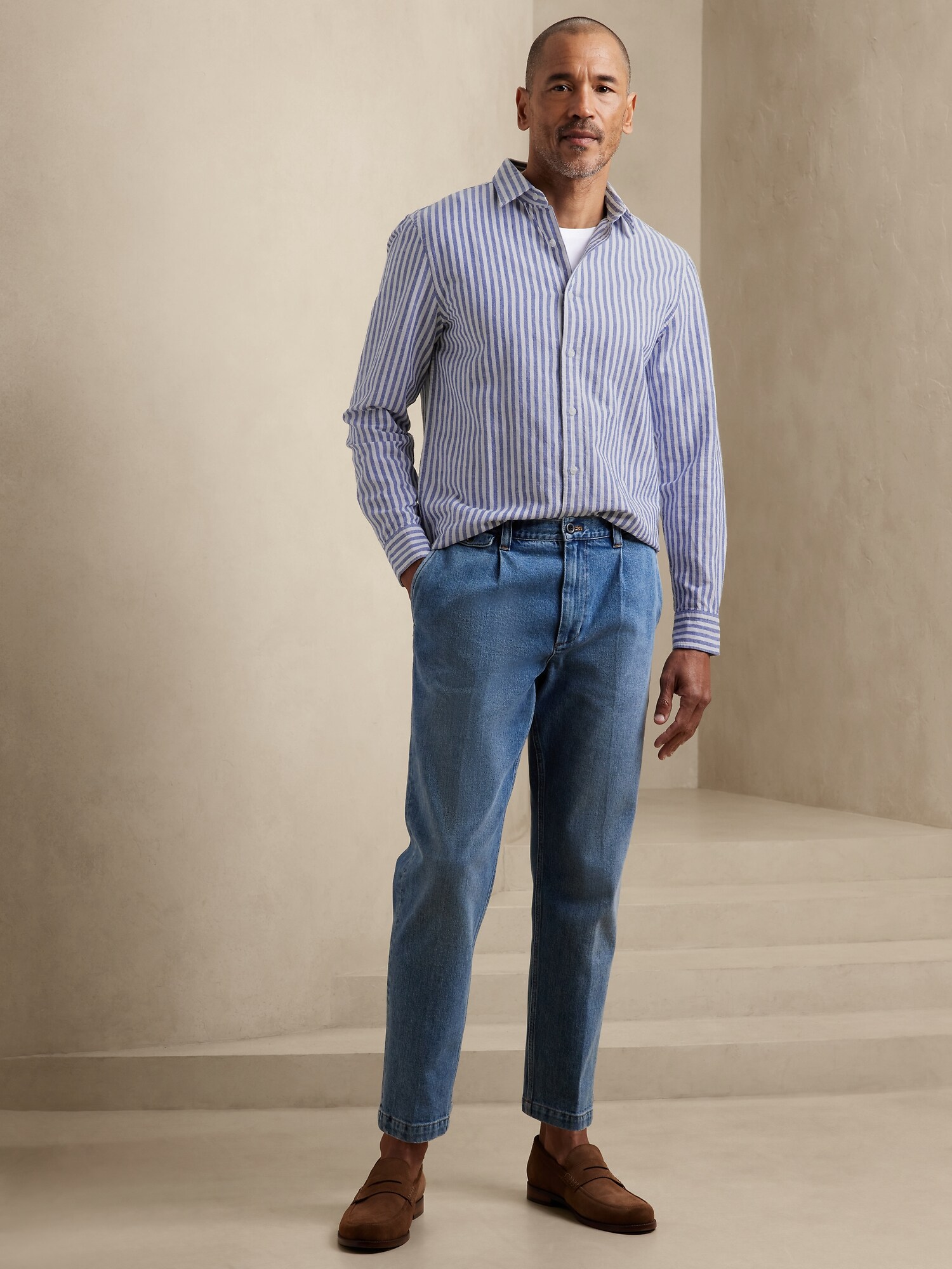 Slim Linen-Cotton Shirt | Banana Republic Factory