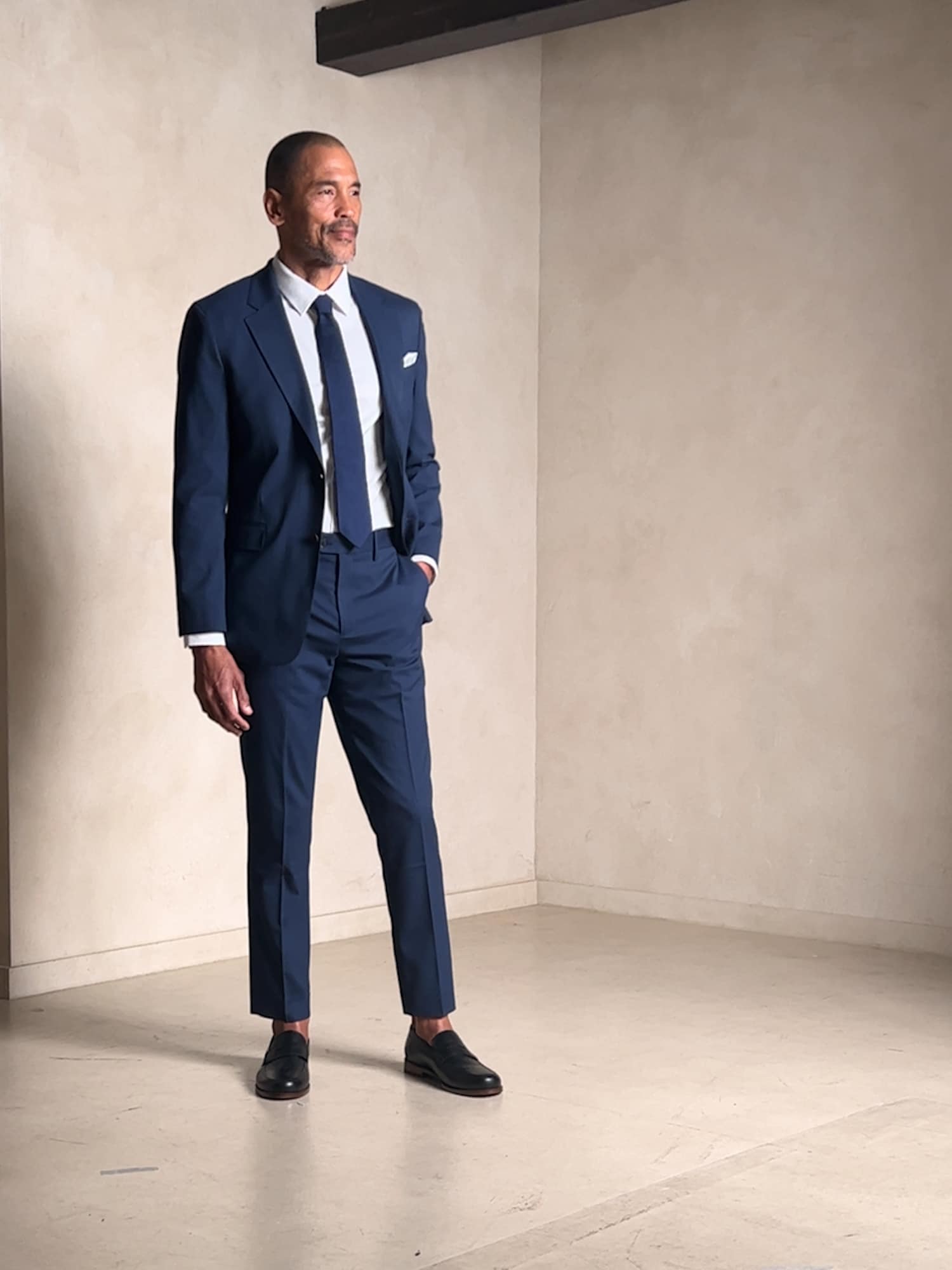 Eaton Suit - Grey Pinstripe Lightweight | Men's Suits | Oliver Brown, London
