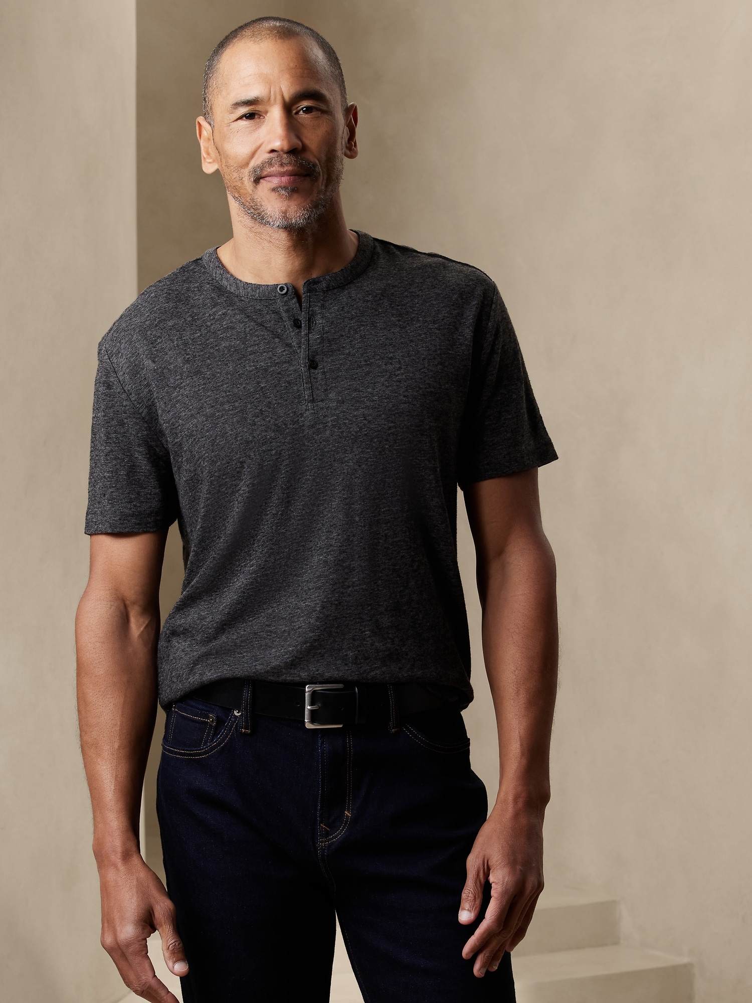 LinenBlend Henley Banana Republic Factory