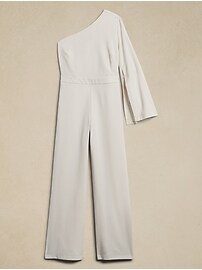 Crepe One-Sleeve Jumpsuit