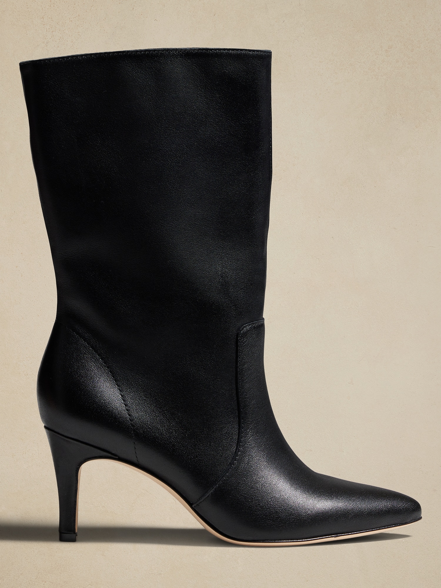 Slouch Leather Bootie