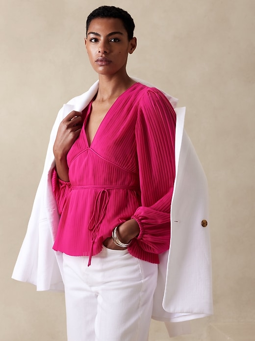 Pleated Blouse | Banana Republic Factory