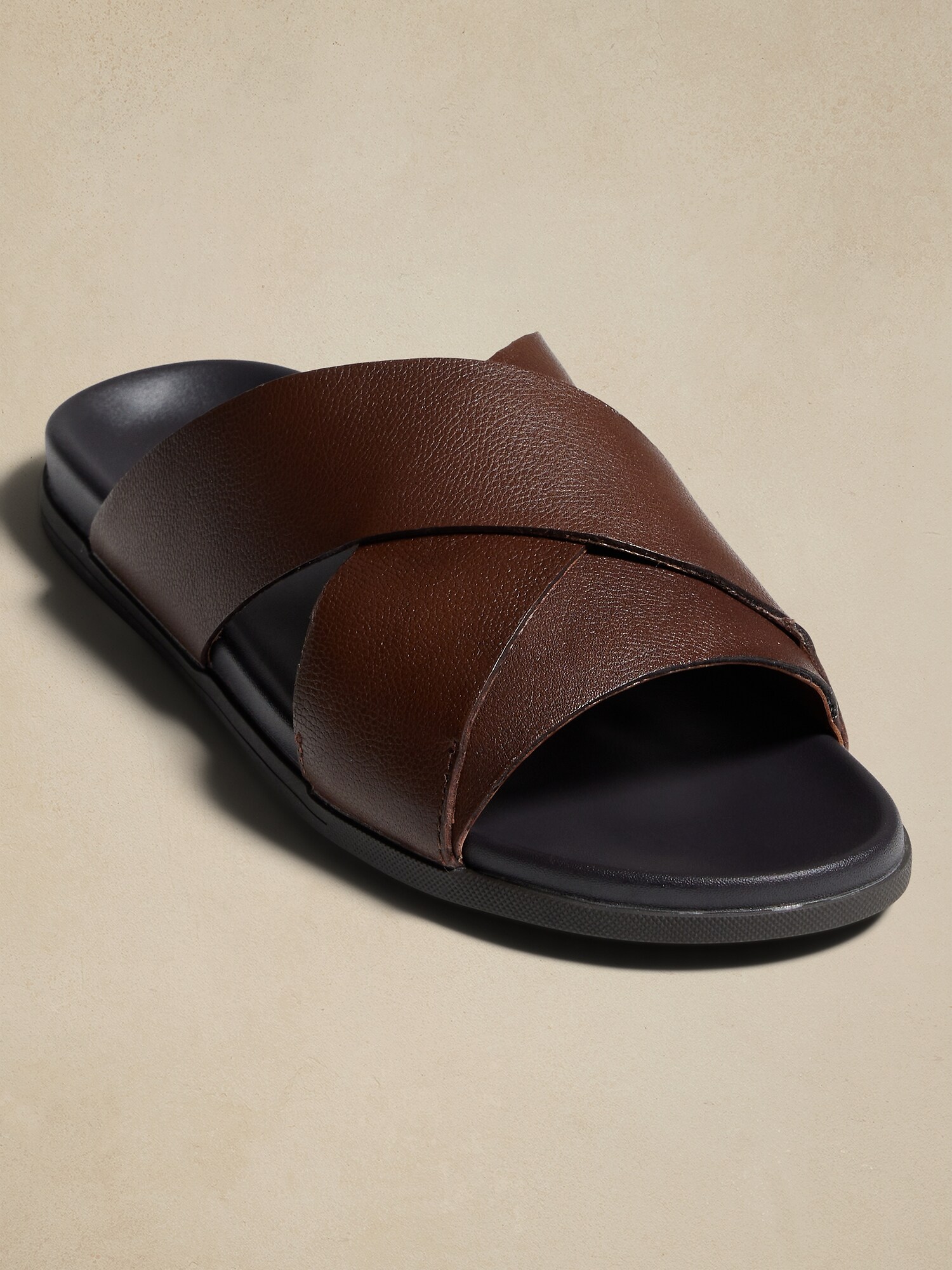 Crossover Leather Sandal