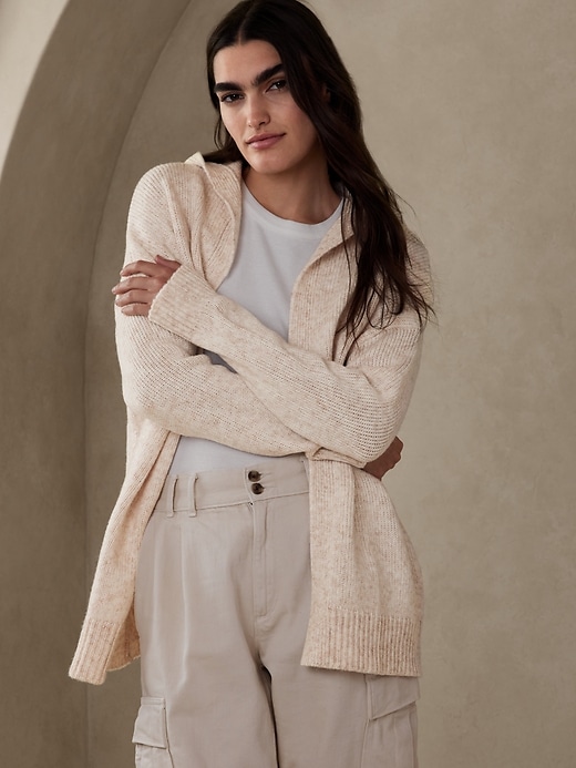 Hooded Open-Front Cardigan | Banana Republic Factory